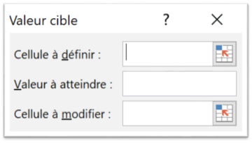 Excel Valeur cible - DCG (Diplôme Comptabilité et Gestion) - UE08 (Système d'Information et de Gestion)