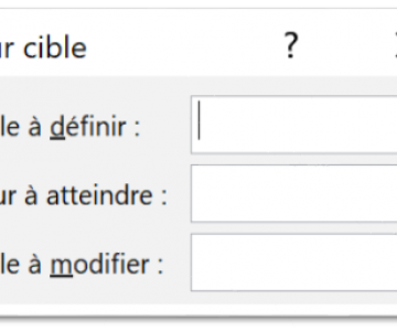 Excel Valeur cible - DCG (Diplôme Comptabilité et Gestion) - UE08 (Système d'Information et de Gestion)