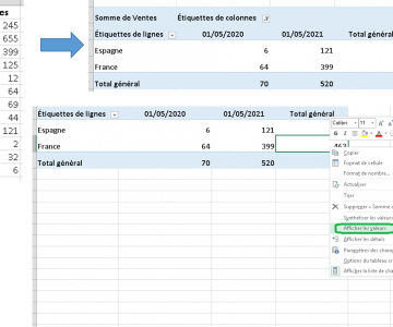 Excel Tableau Croisé Dynamique : Afficher les valeurs en %